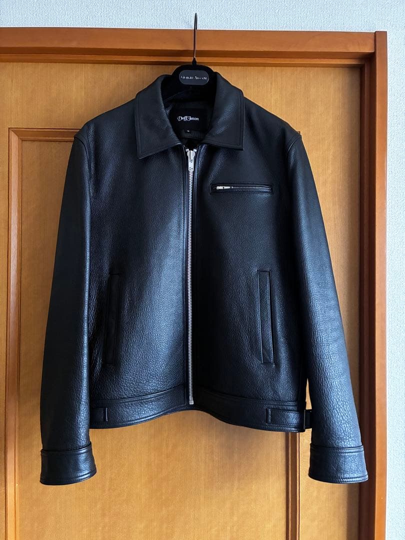 韓国Doffjason COWHIDE SINGLE JACKET牛革