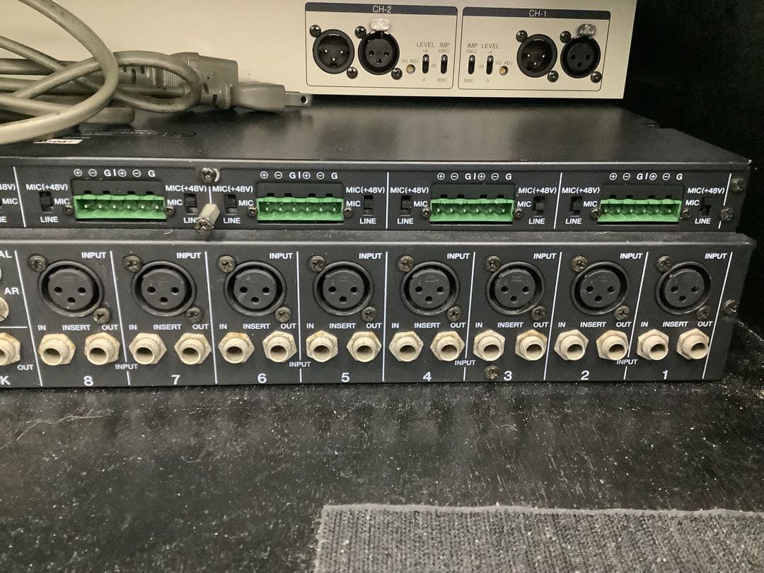 YAMAHAアナログミキサーMV800 VU メーター 6uラックのset