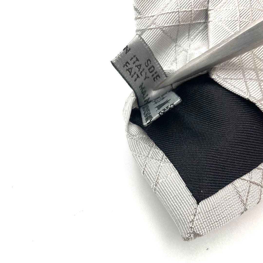 ディオール Dior ネクタイ グレー カナージュ グレー シルク