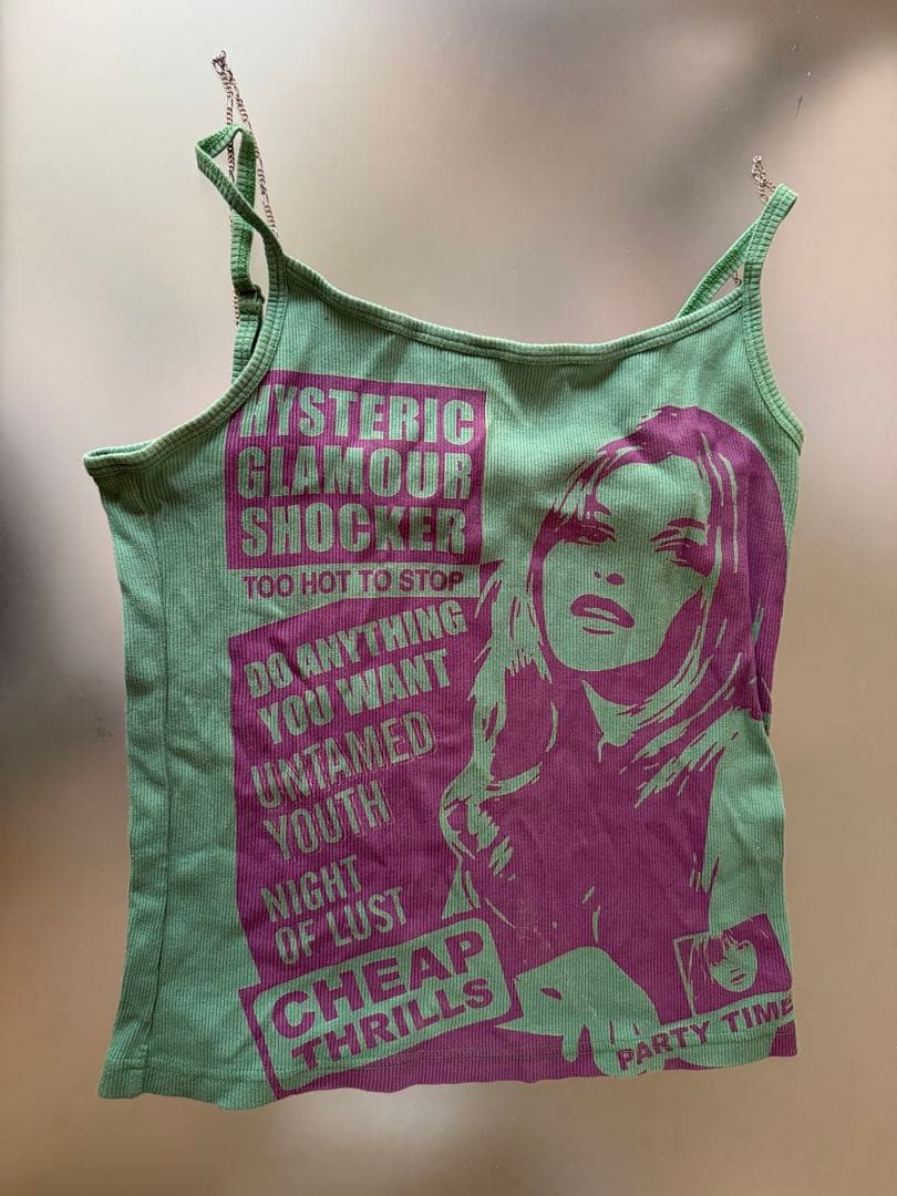 HYSTERIC GLAMOUR ヒステリックグラマー　キャミソール グリーン