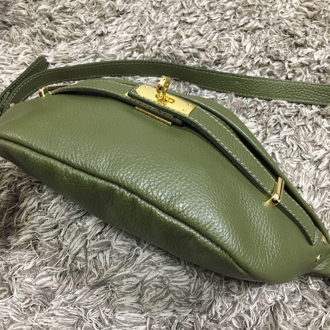 AULENTTI♫ オリーブグリーン ボディバッグ