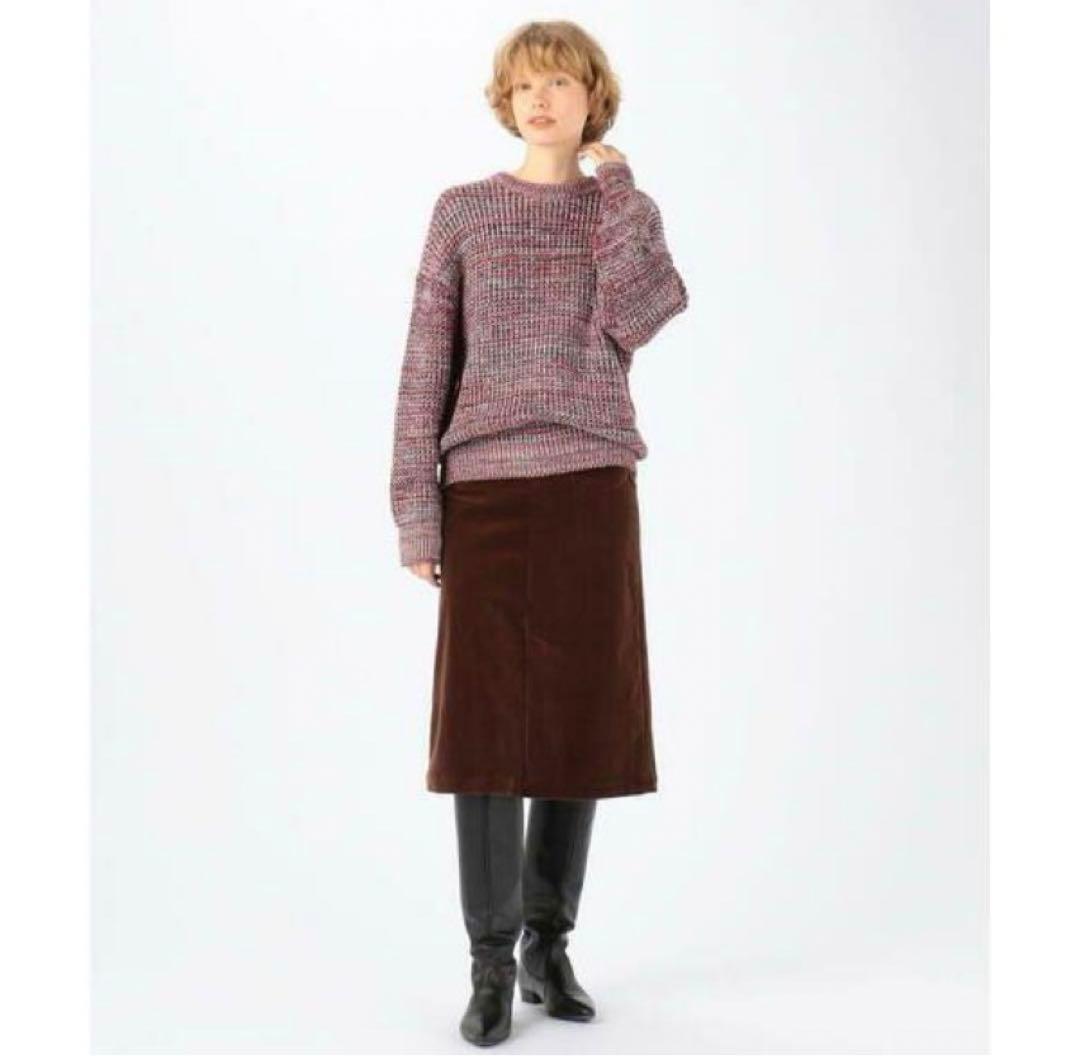 【美品】CABaN コットンカシミヤワッフルMIX クルーネックニットセーター