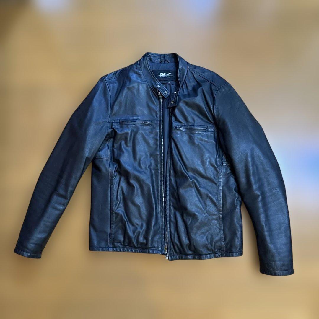 REPLAY シングルライダース ブラック