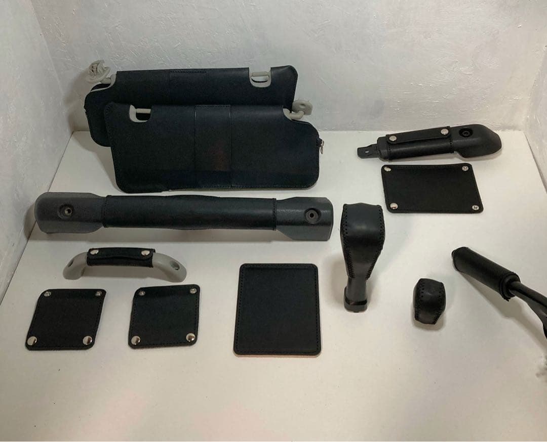 y6◇新型ジムニー8点セット◇ブラック、ステッチ黒