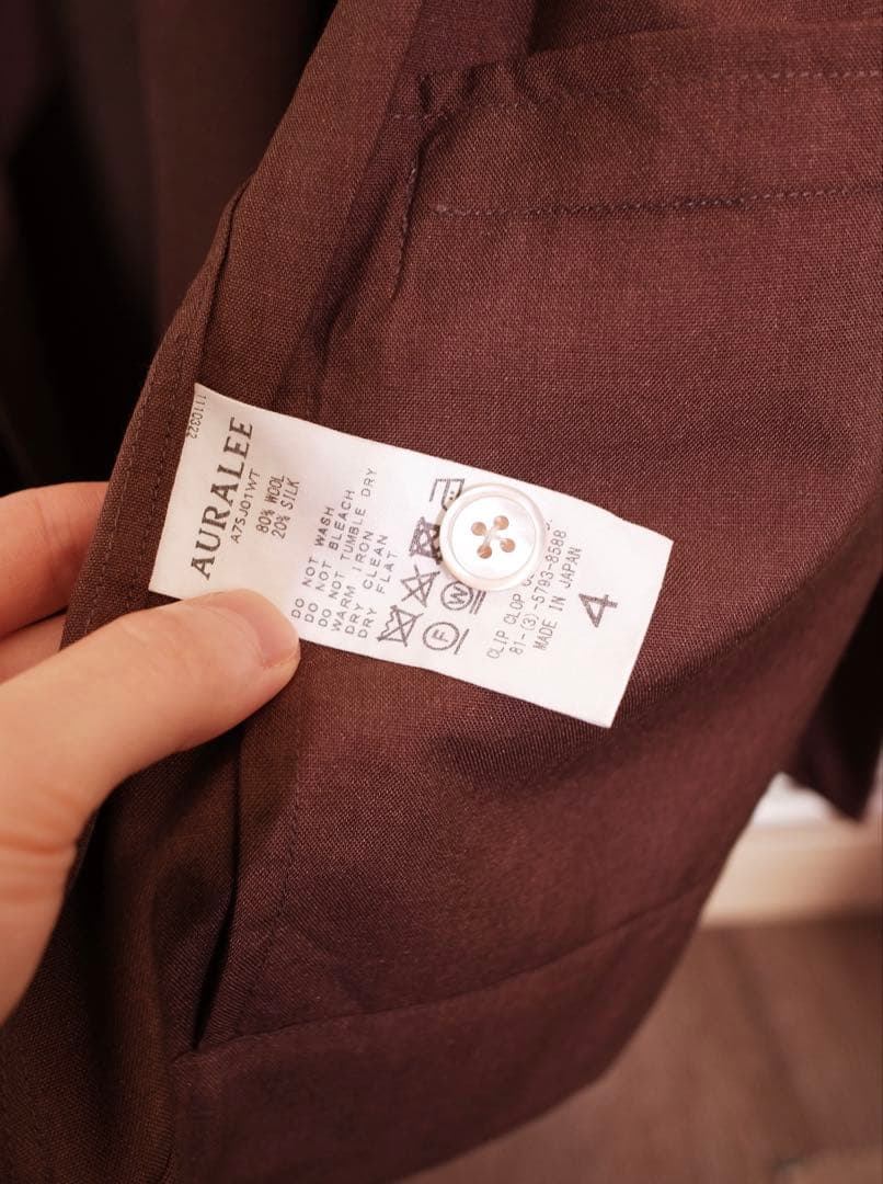 トップス AURALEE WOOL SILK TROPICAL SHIRTS JACKET