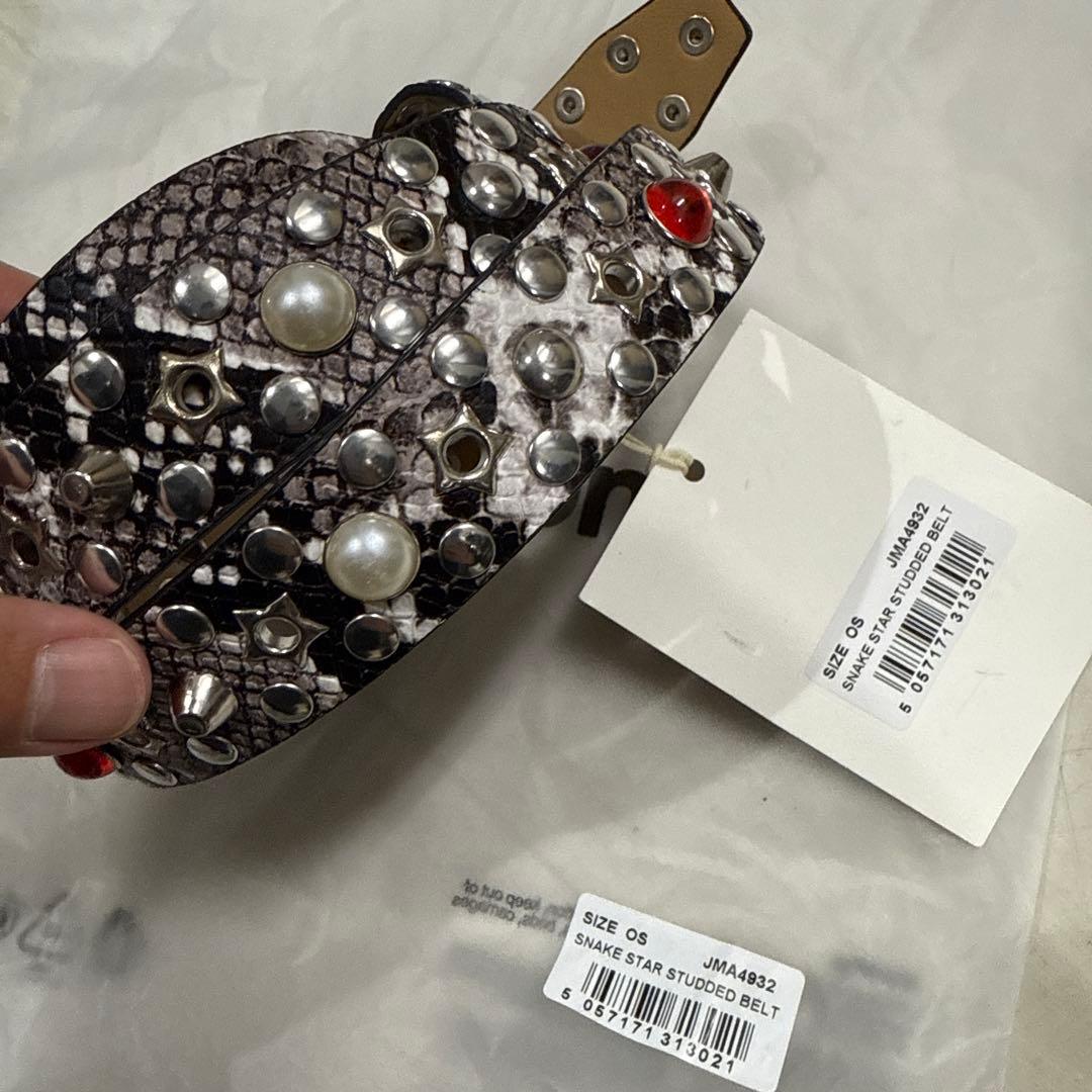 新品 Jaded London Snake Star Studded ベルト