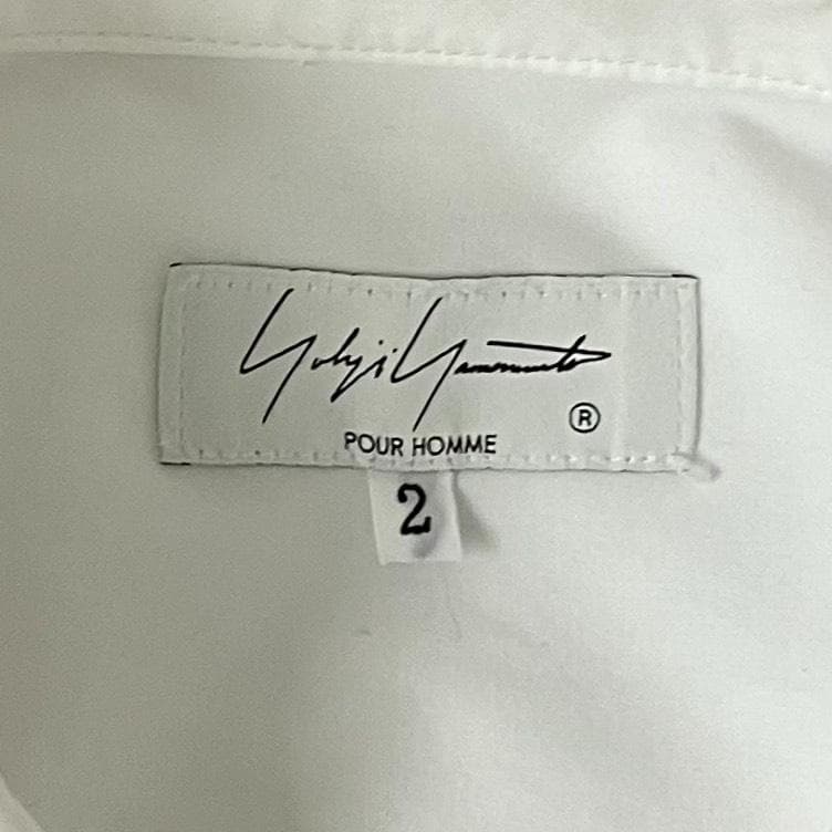 【極美品】Yohji Yamamoto POUR HOMME ブロードシャツ 白