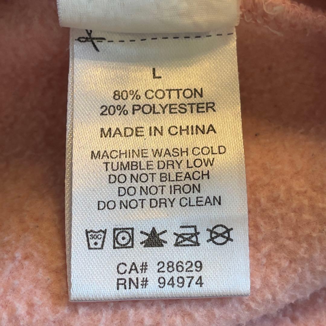 【希少カラー】STUSSY ステューシー パーカー L 刺繍ロゴピンク フーディ