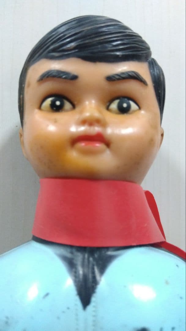 【希少一本ライン】旧バンダイ 仮面ライダー 面取れソフビ 2号 中期おたふく顔