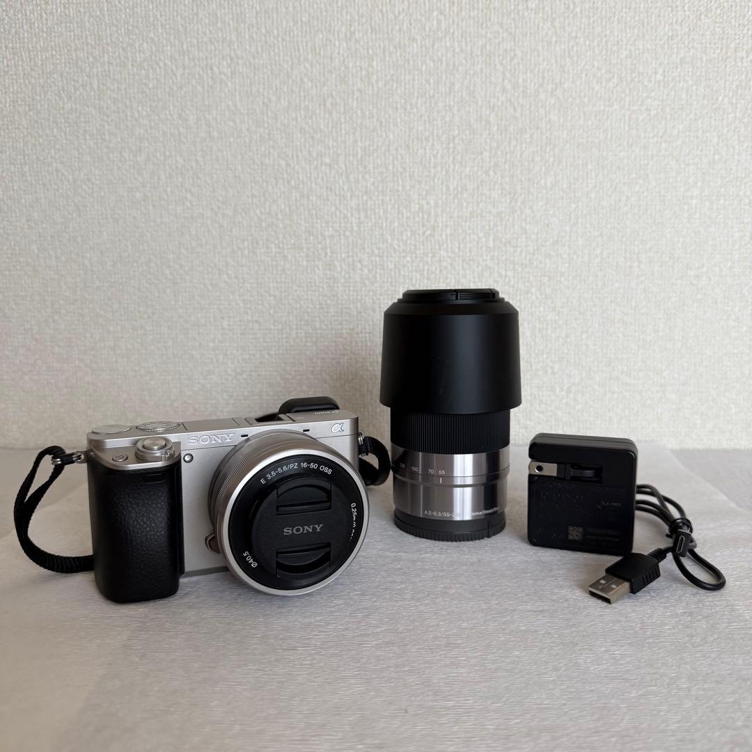 h*o様 【中古】SONY α6000 シルバー ダブルズームレンズキット
