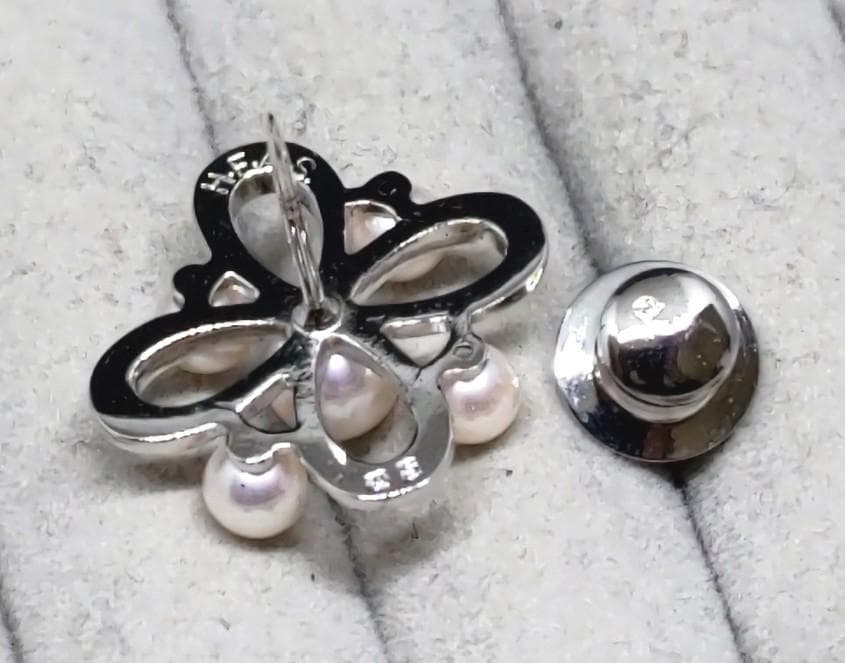 MIKIMOTO ミキモト　パール真珠　SILVER　ピンバッジ　40450