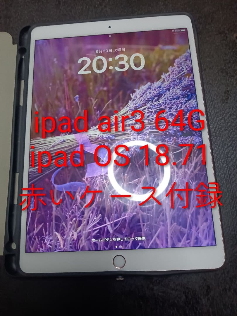 iPad Air 3 64GB 赤いケース付き