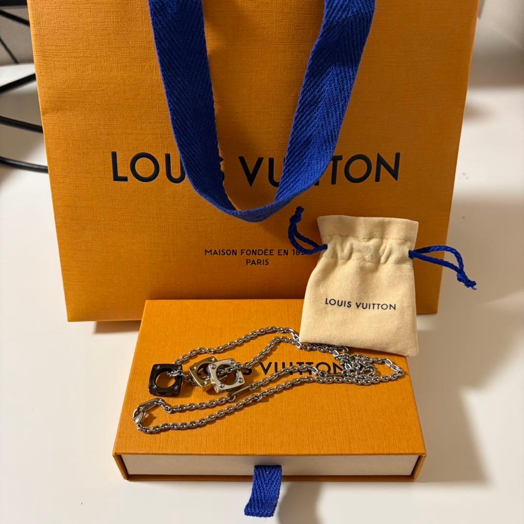 【ふうら】ルイヴィトン ネックレス ペンダント モノグラム ボールド 3連