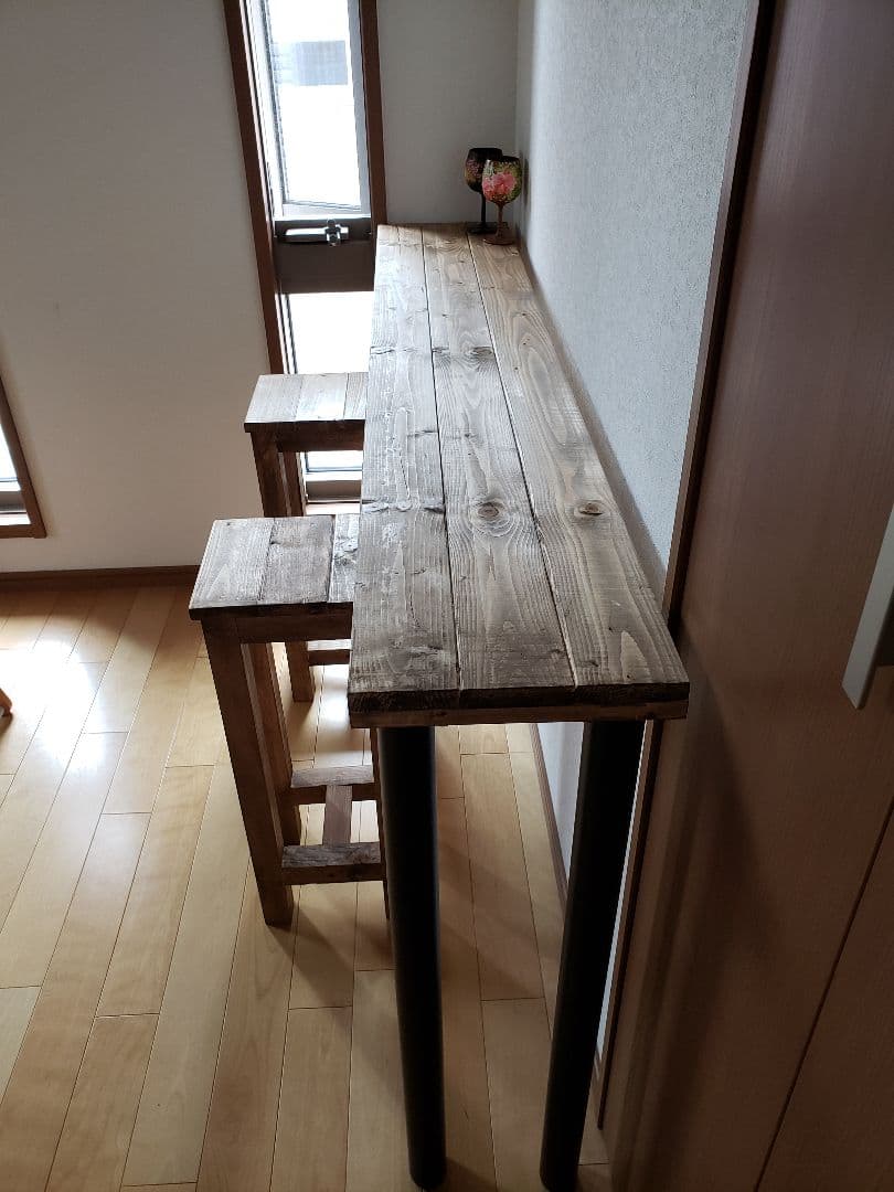 100アンティーク風カウンターテーブル