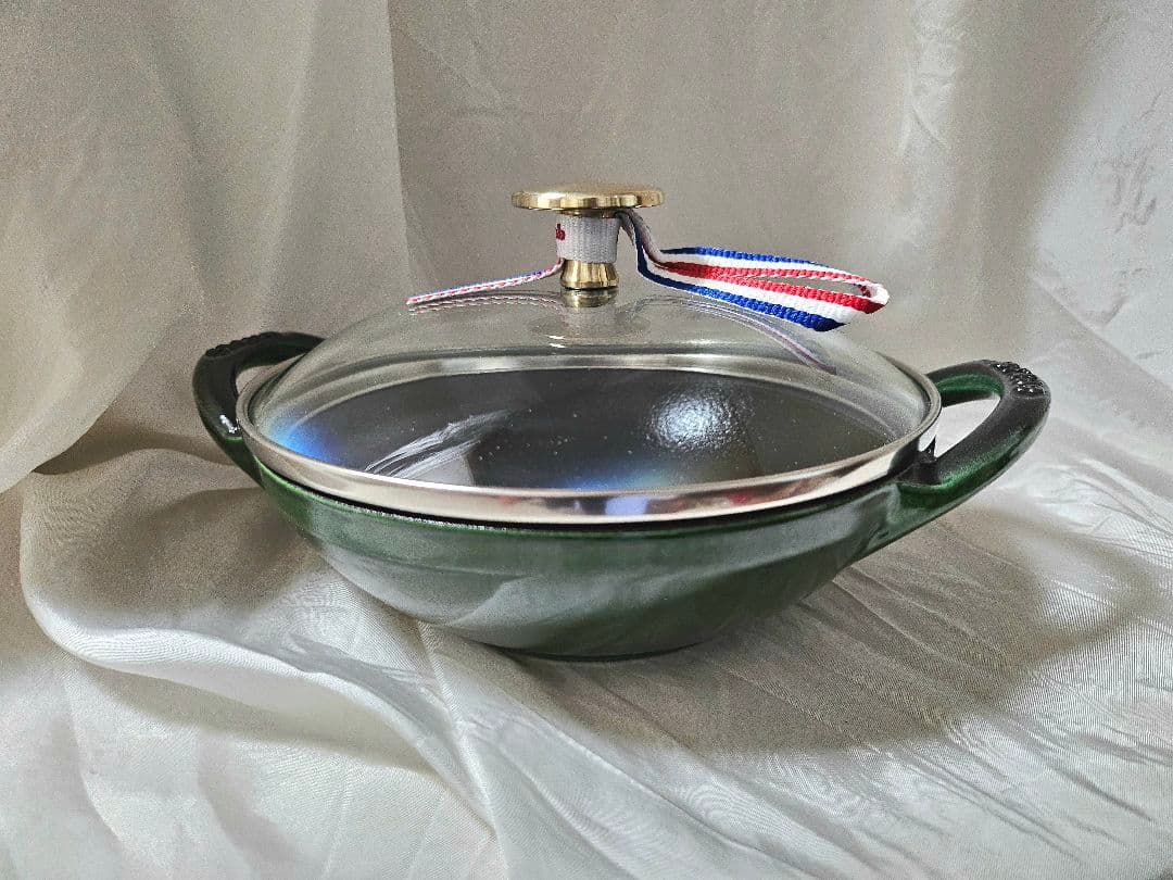 【新品未使用】ストウブ　ベビーウォック　16cm　バジルグリーン　完売品