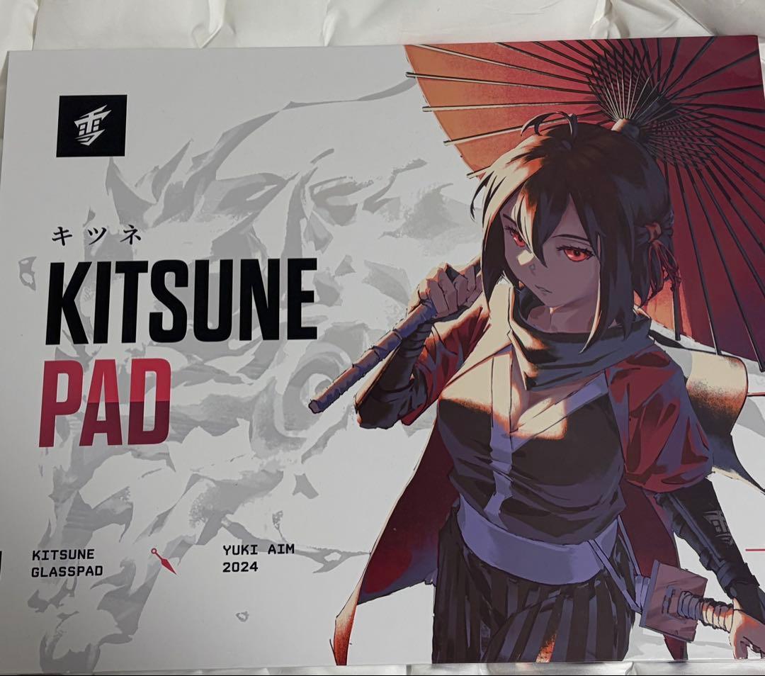 マウス・トラックボール Yuki Aim Glass Mousepad Kitsune Large