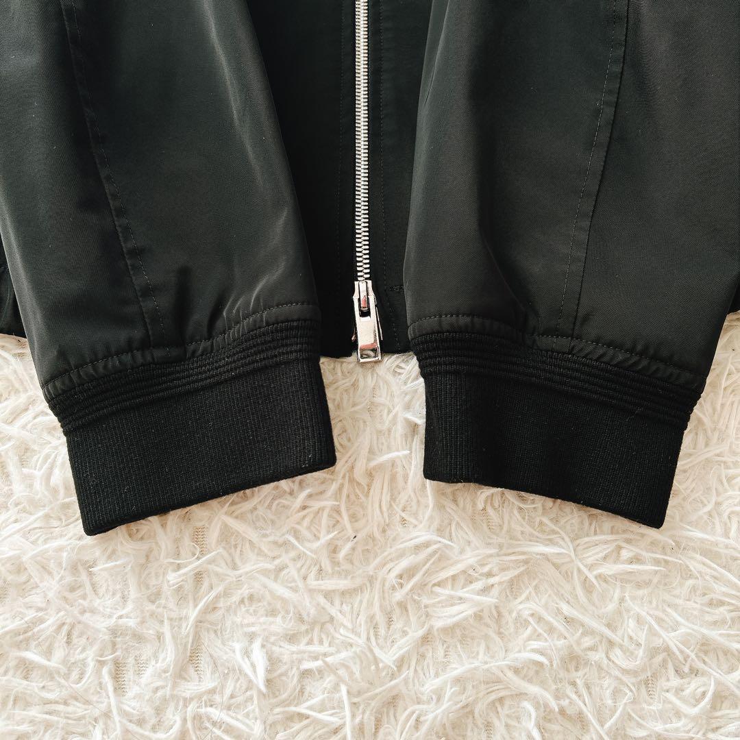 美品 近年 セオリー ブルゾン MA-1 ダブルジップ 短丈 ブラック サイズM