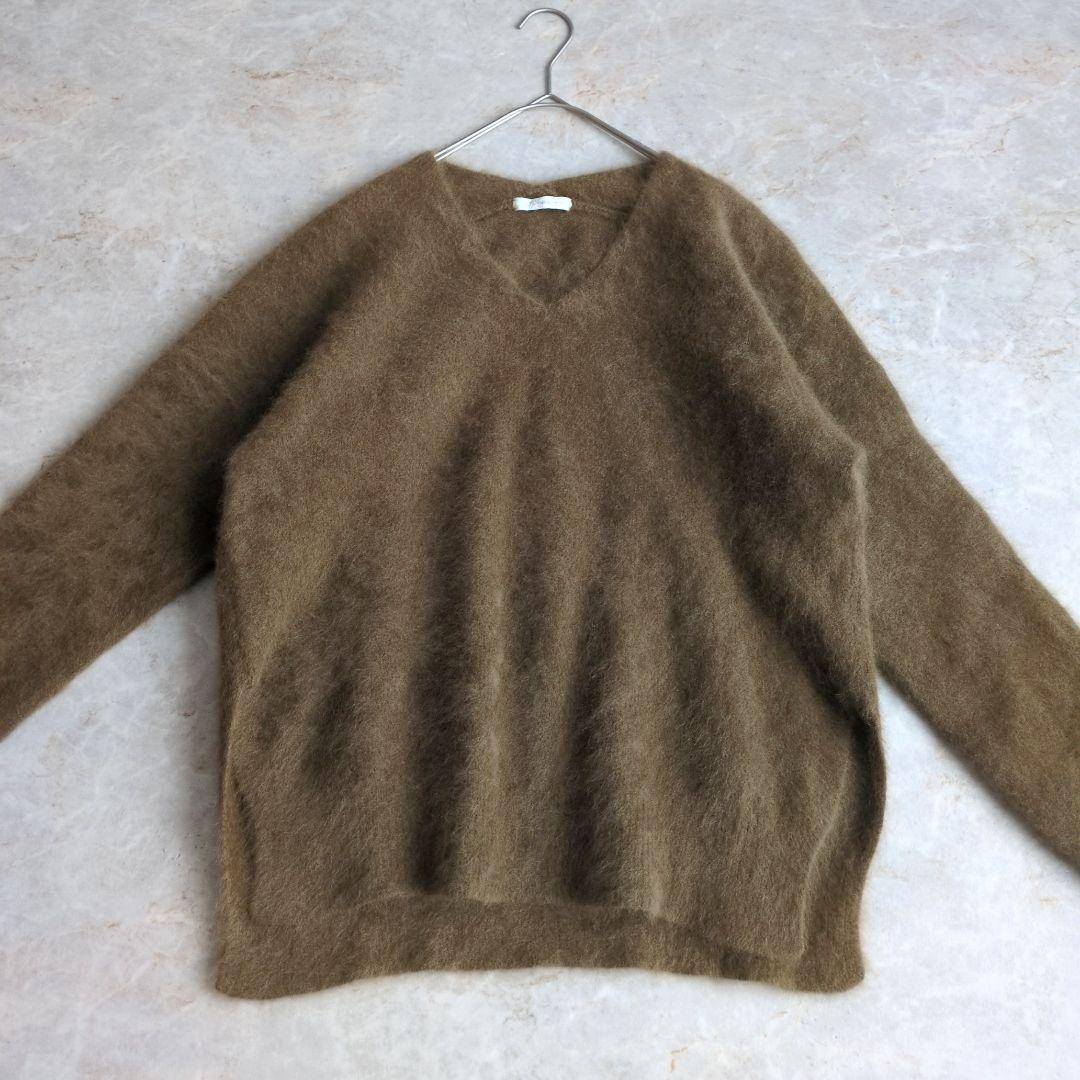 【美品】プラージュ　Fur Vスリットプルオーバー Plageアンゴラ　ニット