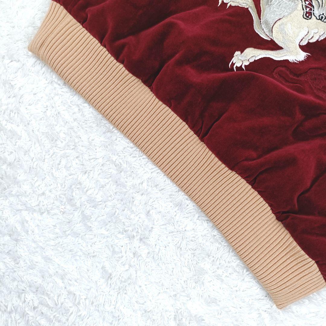 elconductorH 伝統スカジャン刺繍中綿スーベニアジャケット 別珍 九尾