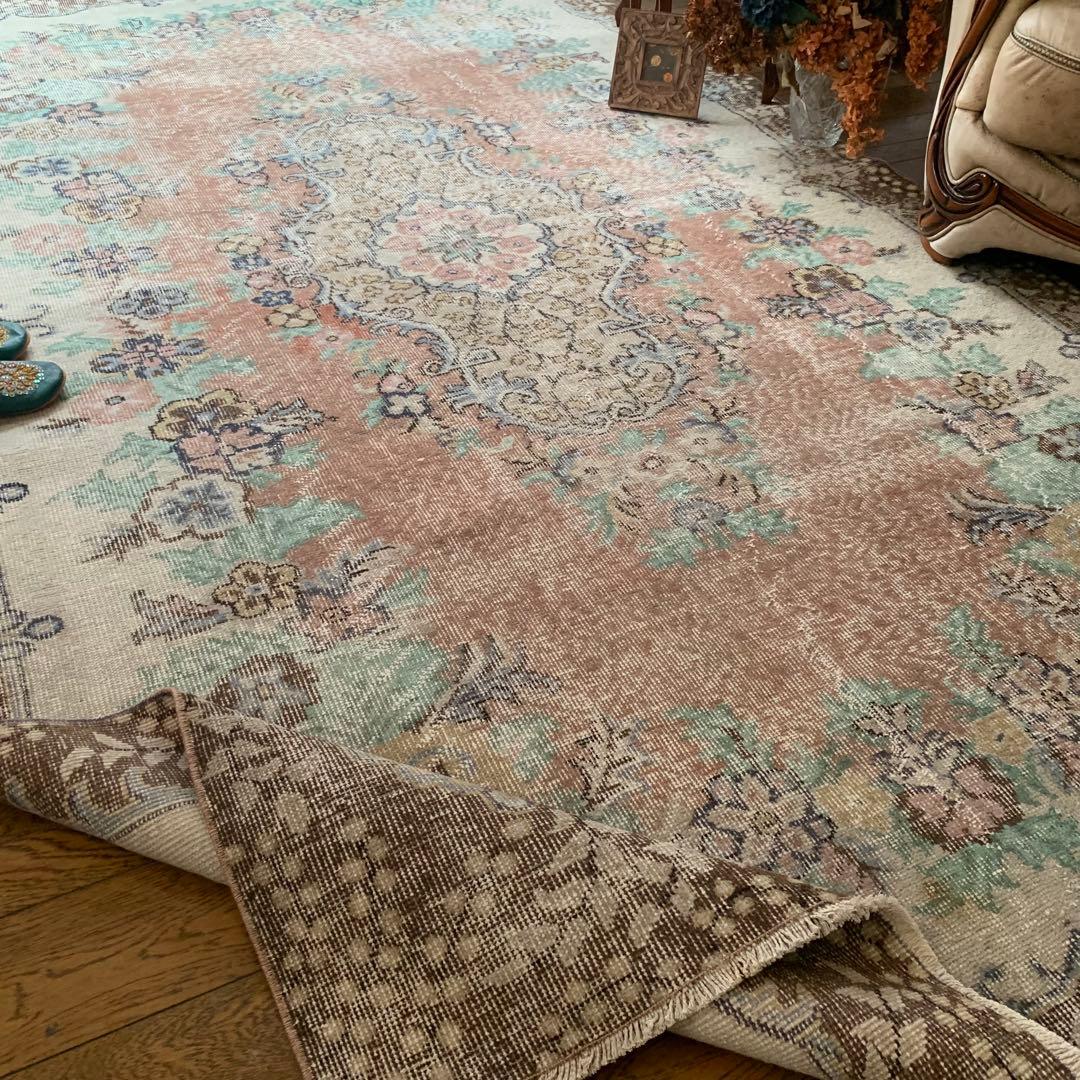 特大　超超大判　292✖️171テラコッタブラウン　トルコヴィンテージラグ