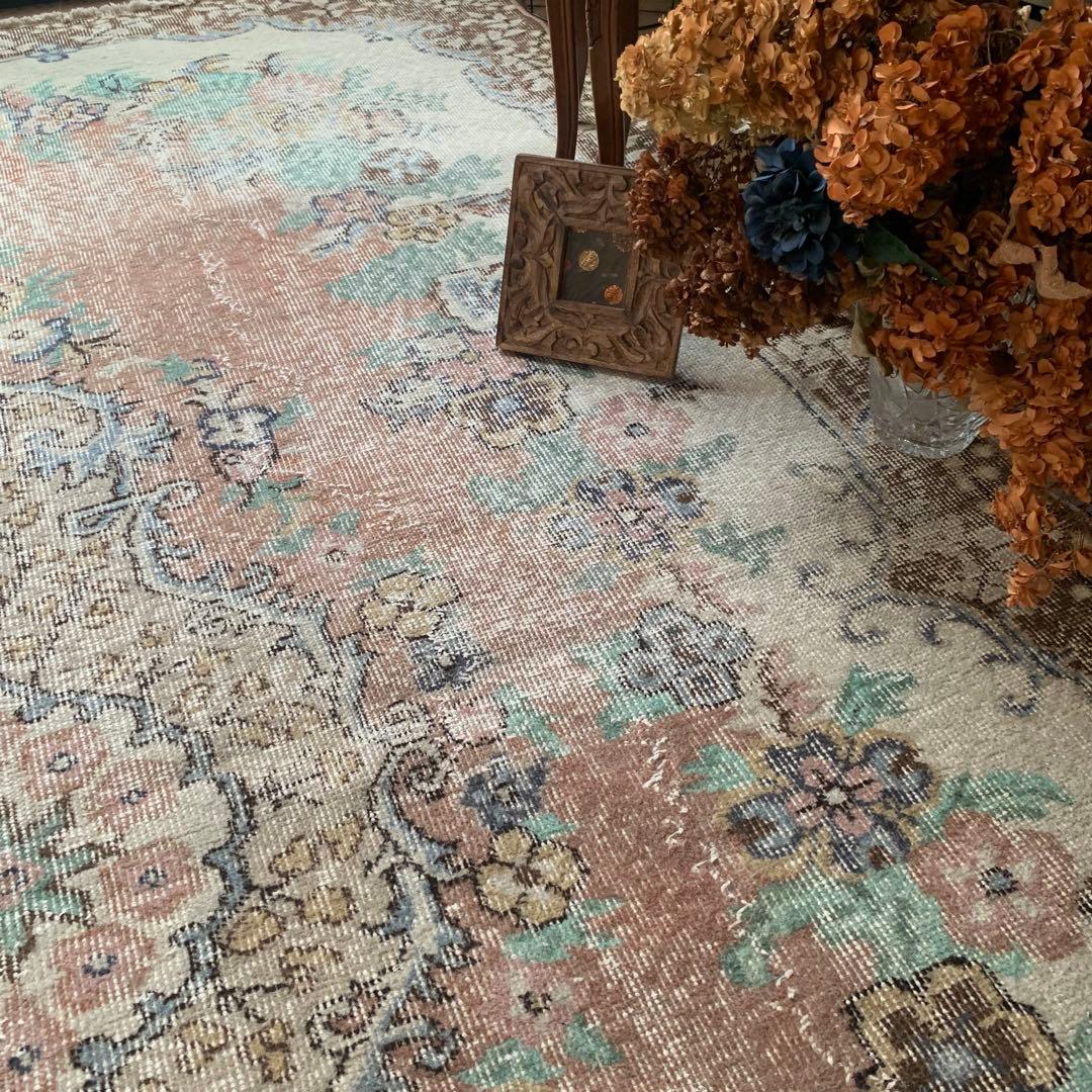 特大　超超大判　292✖️171テラコッタブラウン　トルコヴィンテージラグ