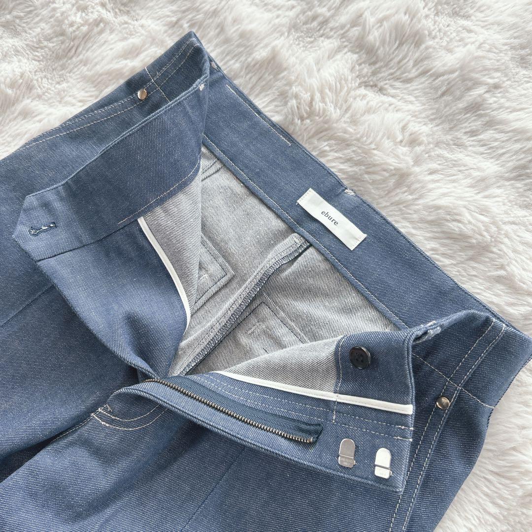 エブール★リアクティブデニム ワイドストレートパンツ　40サイズ