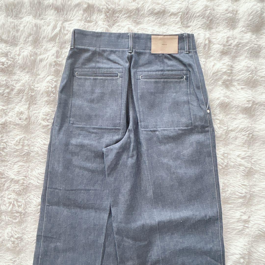 エブール★リアクティブデニム ワイドストレートパンツ　40サイズ