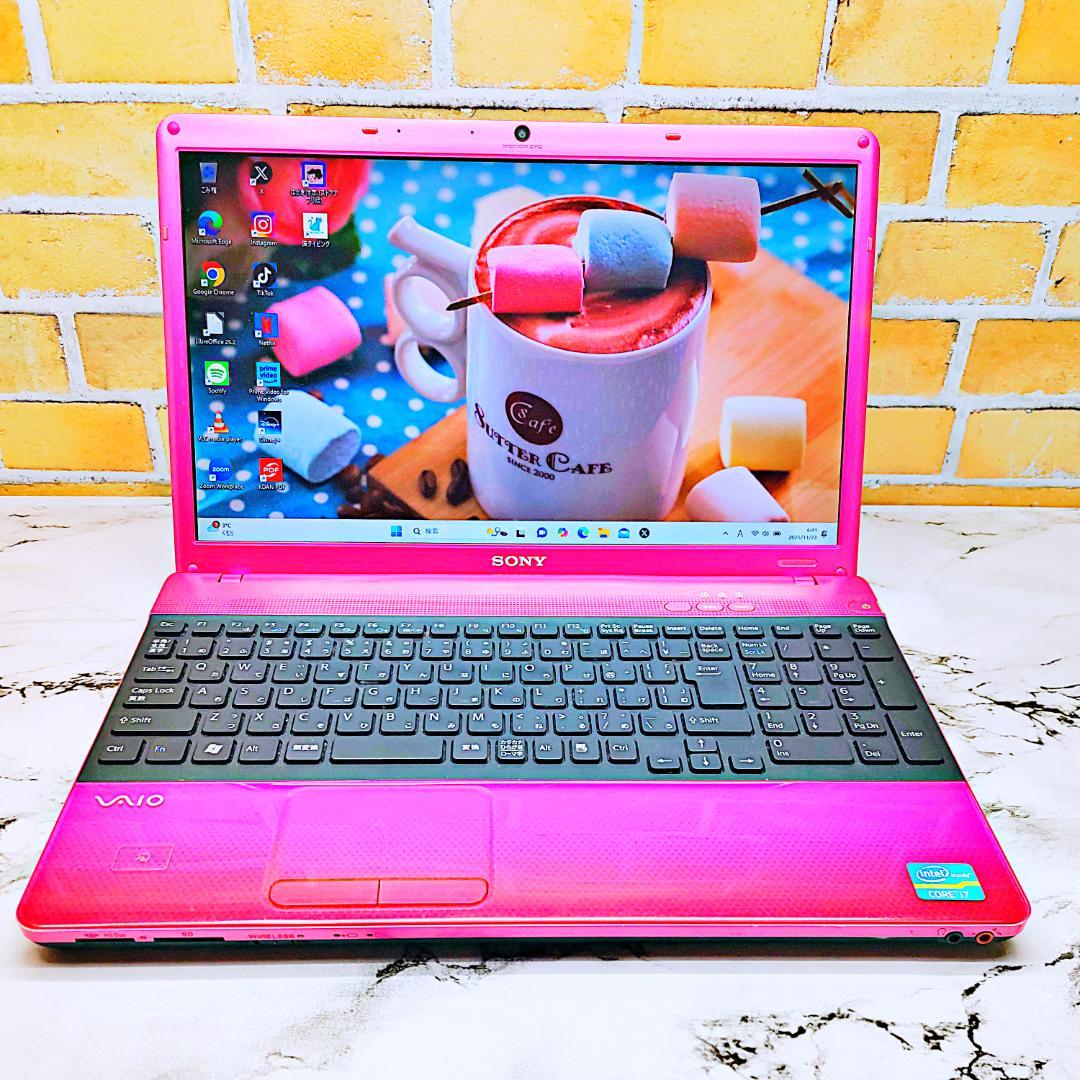 高性能i7✨ピンクノートパソコン❣️Core-i5☘️爆速SSD✨メモリ8G