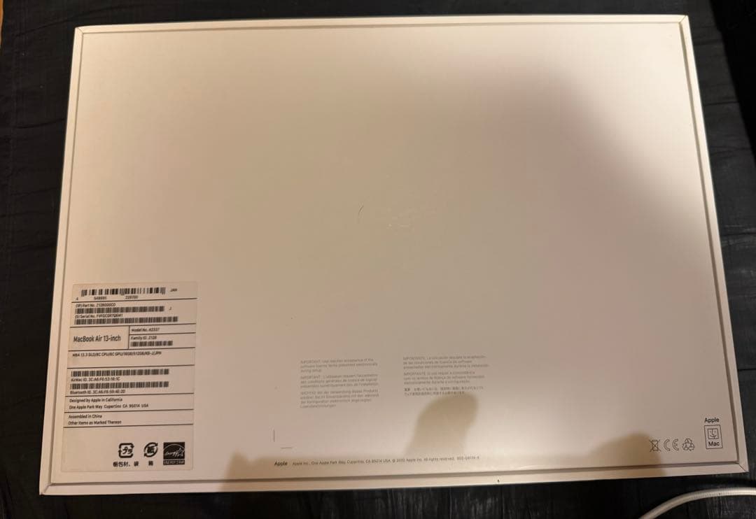 【2回使用】純正MacBook Air ゴールド M1 8コア 512GB