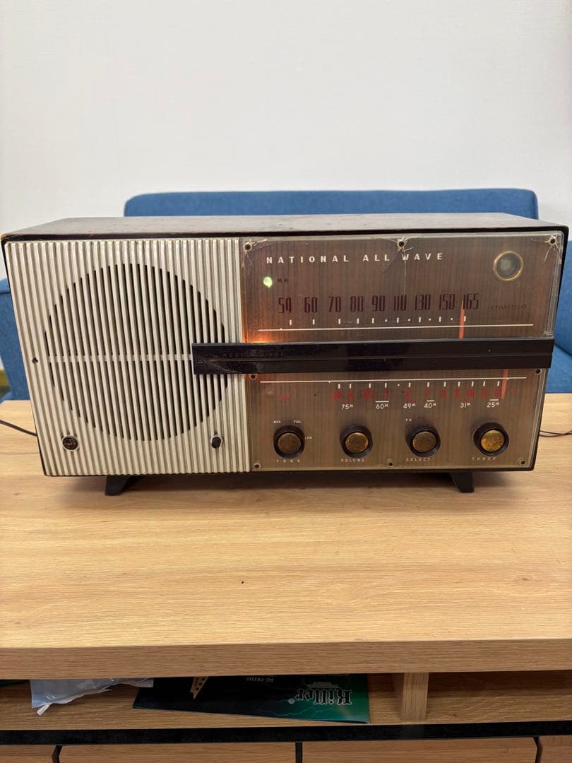 National ALL WAVE 真空管ラジオ アンティーク置き物