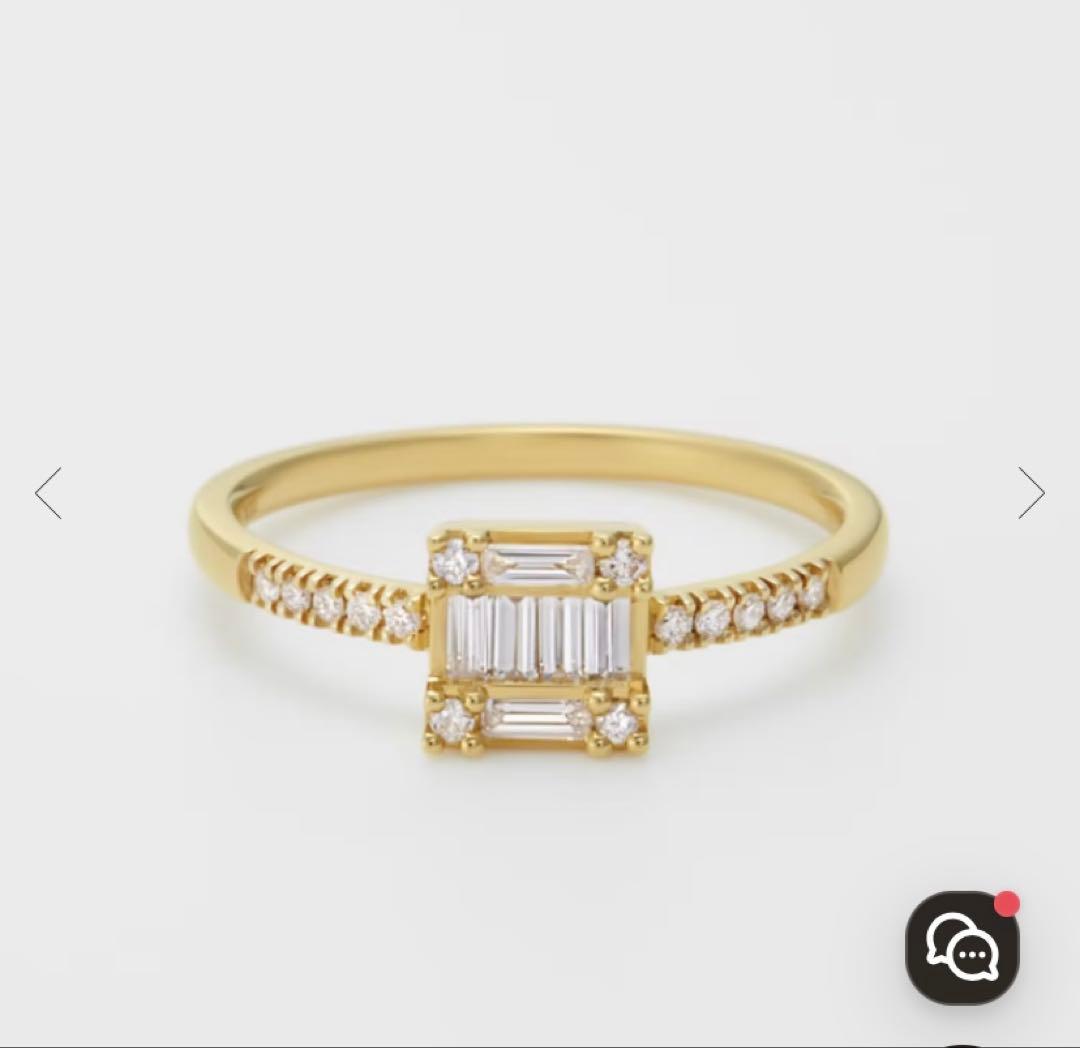 K18YGダイヤモンドリング