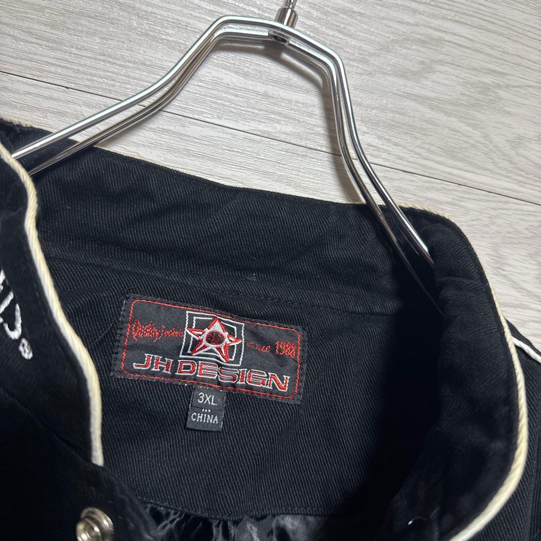 JH DESIGN Jack Daniel’s 刺繍 黒 レーシングジャケット