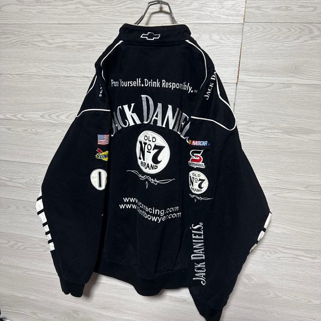 JH DESIGN Jack Daniel’s 刺繍 黒 レーシングジャケット