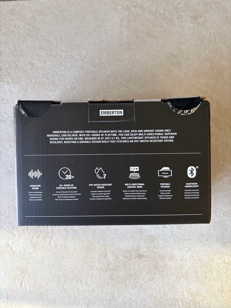 Marshall ワイヤレススピーカー ブラック　EMBERTON