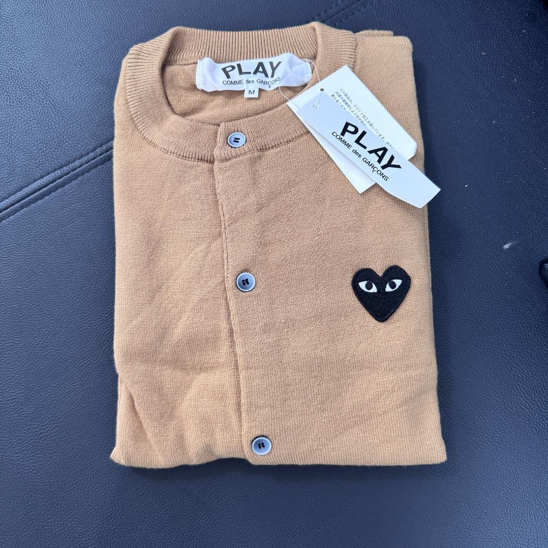 PLAY COMME des GARCONS ベージュカーディガン S