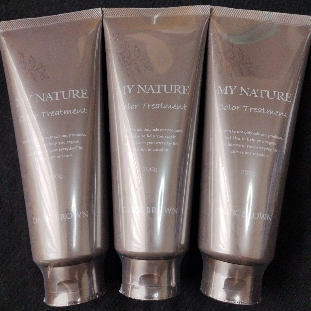 新品 マイナチュレ カラートリートメント 白髪染め 3本セット ダークブラウン