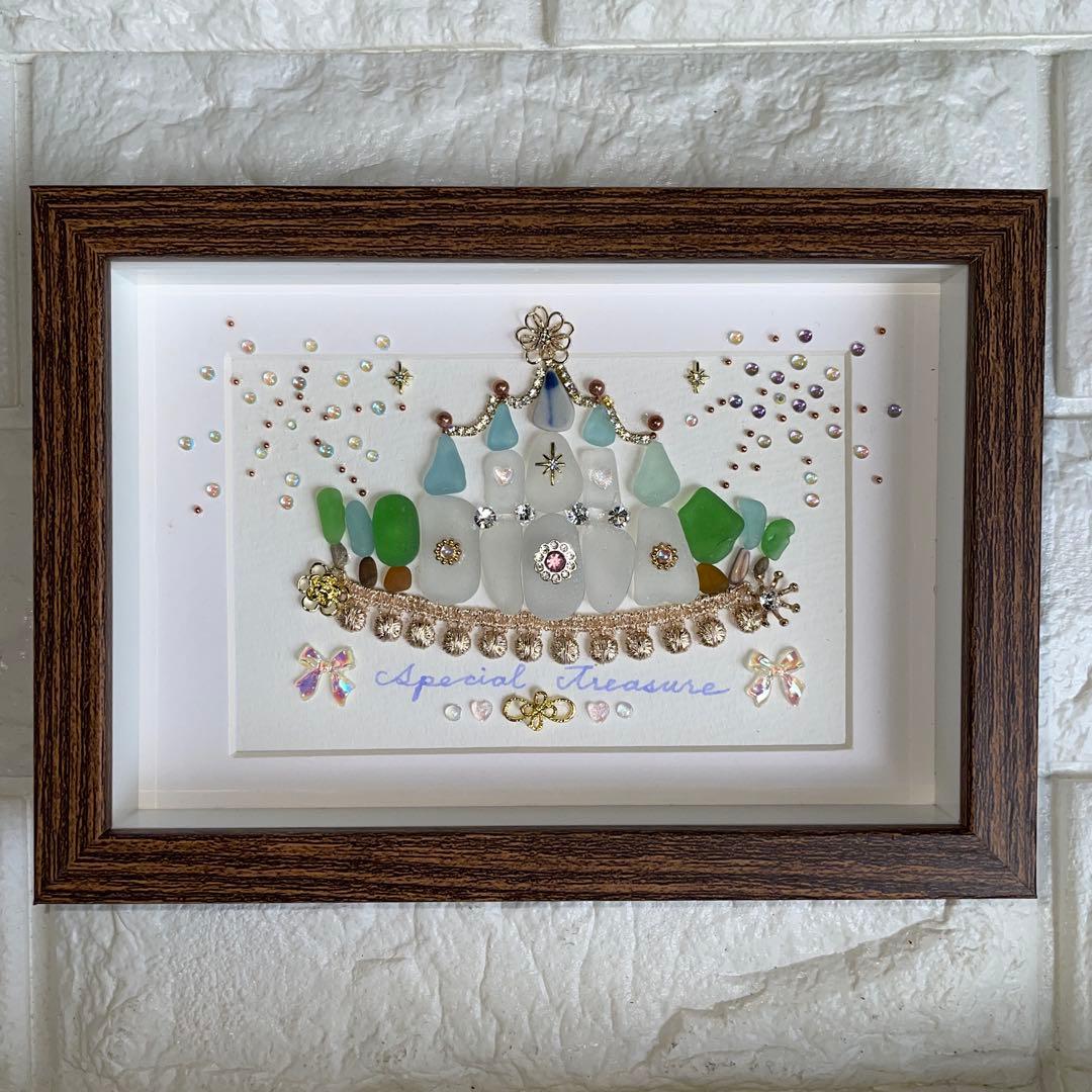 No.185　ぽっぽちゃん様♡専用 4点おまとめ♡お城と花火　シーグラスアート