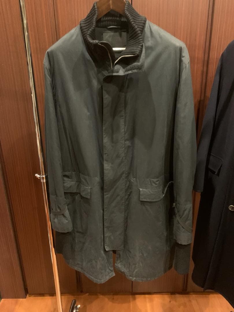 【汚れ&ベタつきあり】PRADA コート ダークグレー S