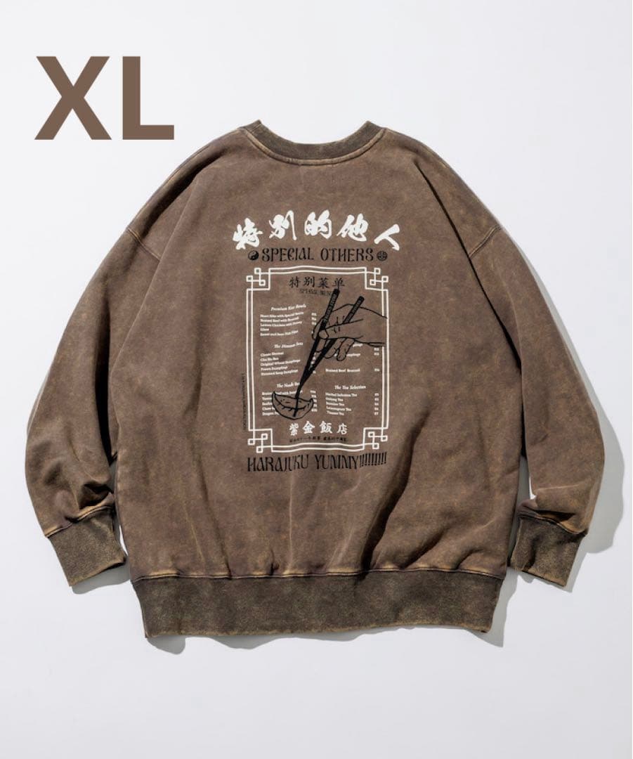 SPE 紫金飯店 FREAK'S 蓄光バックプリント クルーネックスウェット