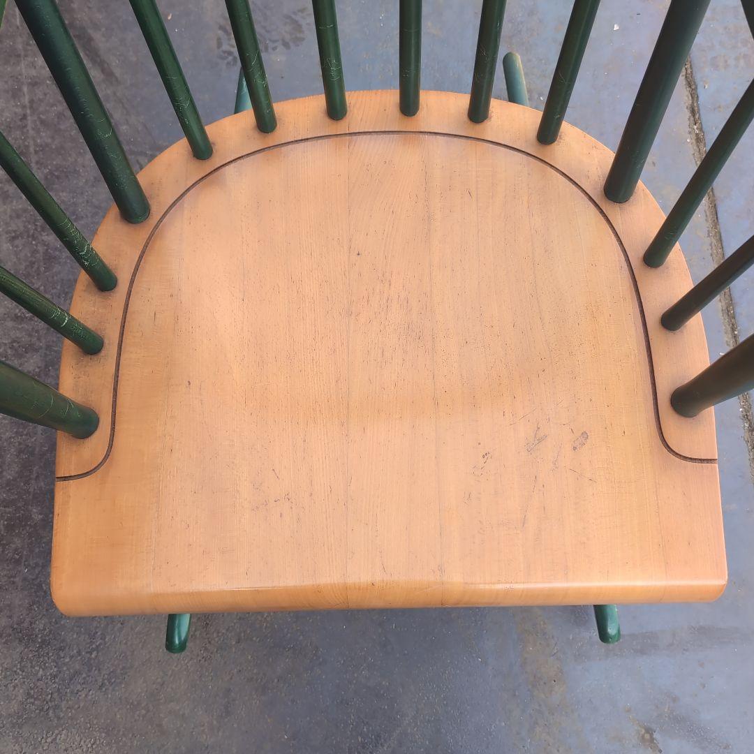 希少カラー 飛騨産業 ロッキングチェア ヴィンテージ品　中古