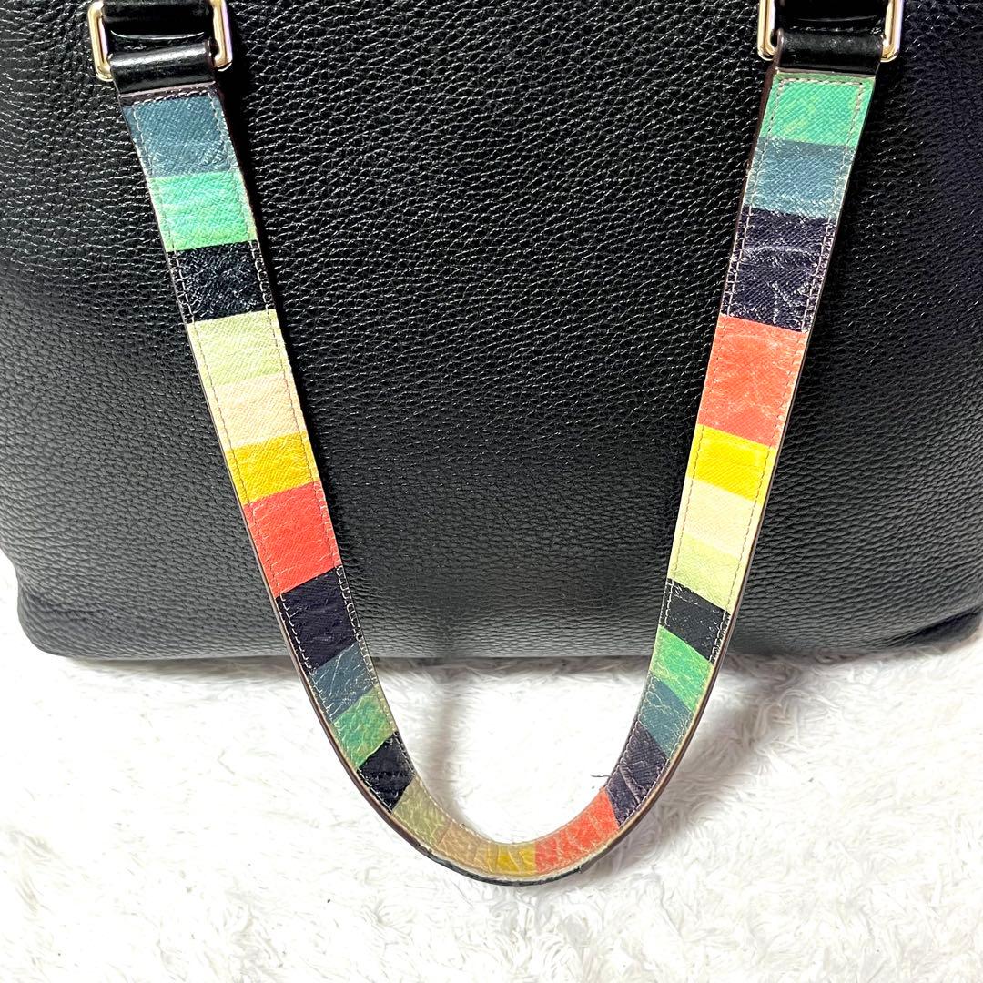 ✨入手困難✨ポールスミス トートバッグ オールレザー マルチストライプ A4可能
