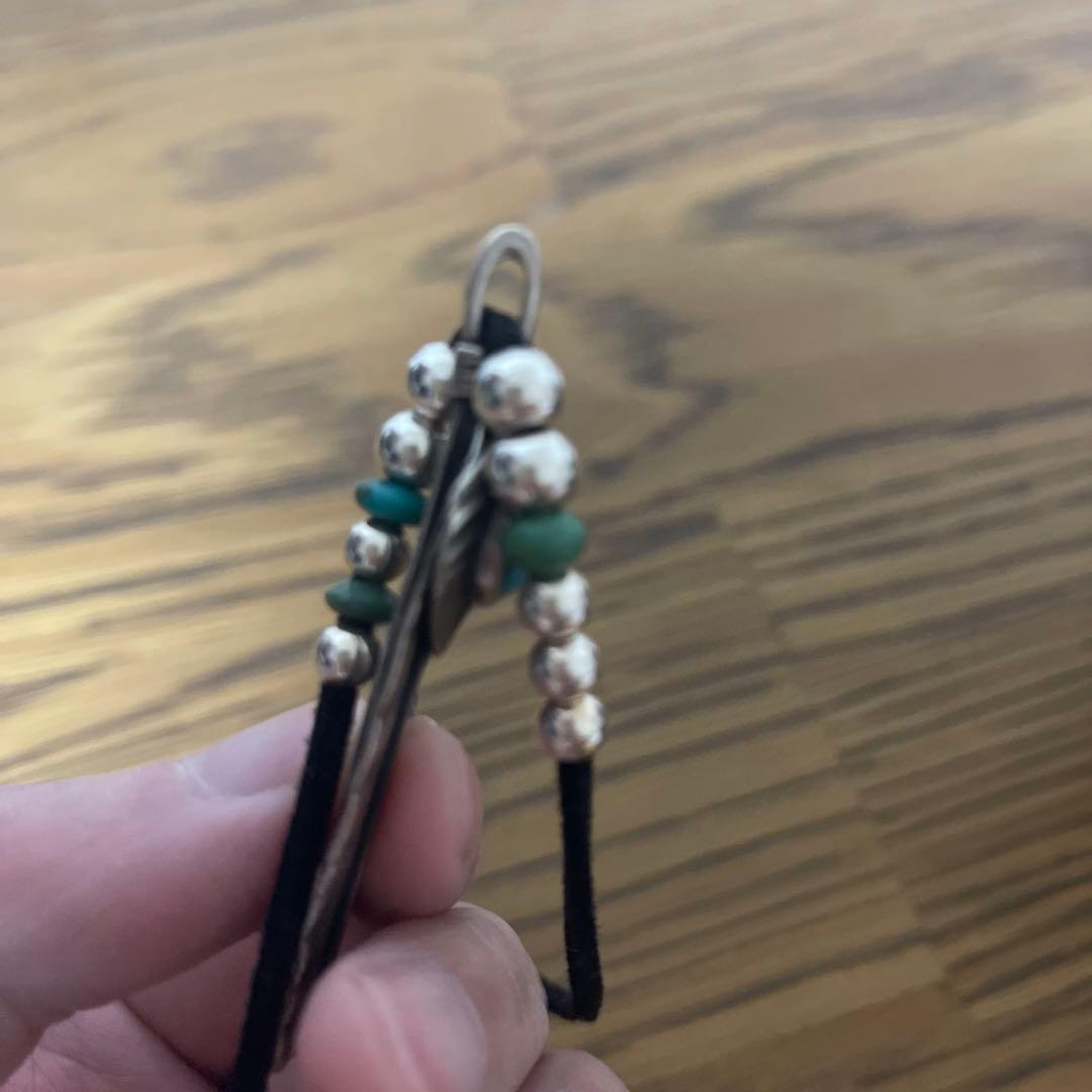 goro's縄無しオールドターコイズフェザー　OLD左向き