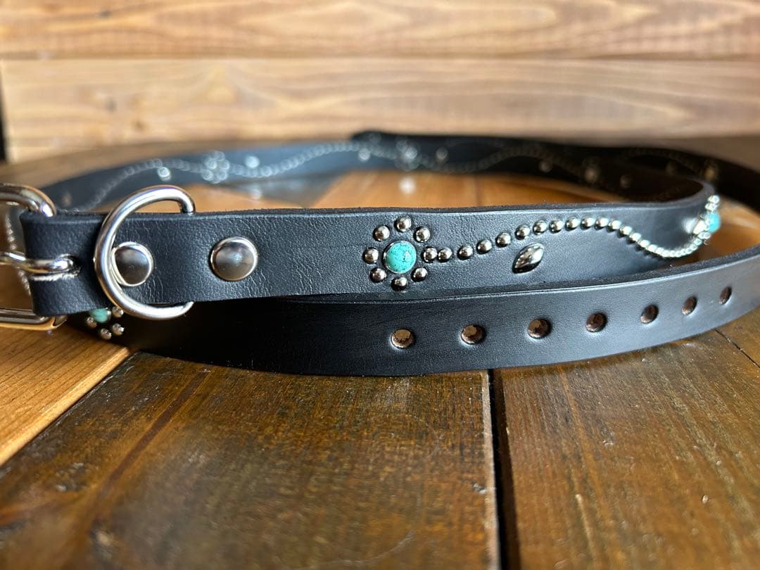 フルスタッズナローベルト18mm幅　グリーンターコイズフラワー htcナロー好き