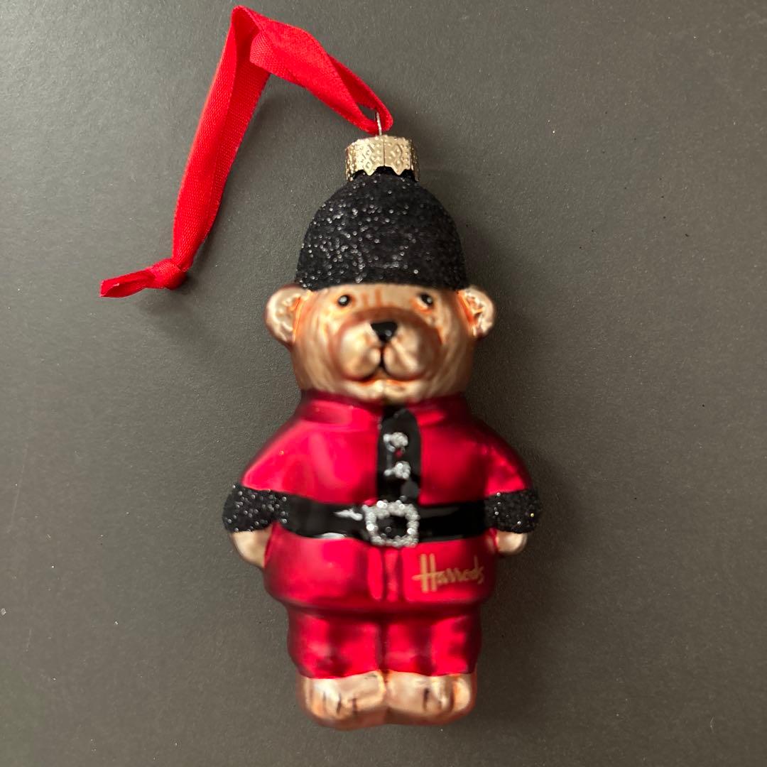 【メルカリ便】 Harrods ハロッズ　ガラスオーナメント4個セット