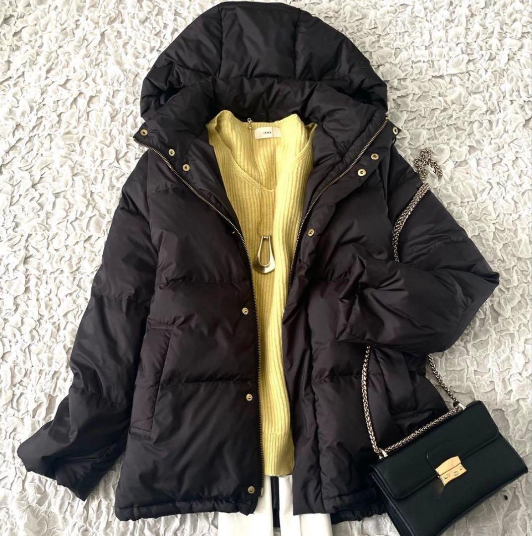 美品 人気　スローブイエナ 2WAY フード　ショートダウンジャケット 黒