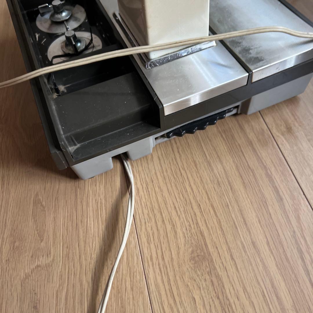 アンティーク扇風機スイッチ光る昭和レトログリーン扇風機コード修理品撮影用品動作可