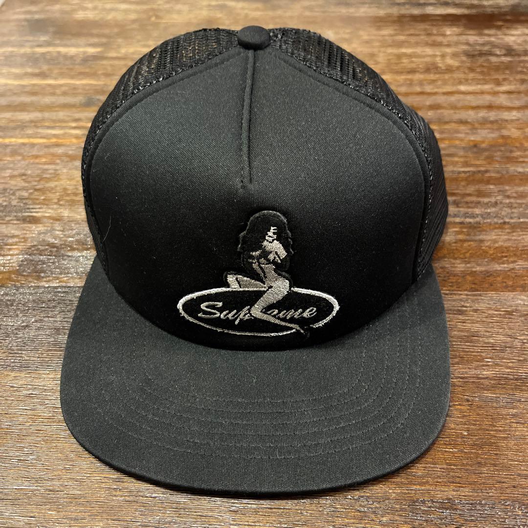 シュプリームブラックメッシュキャップ