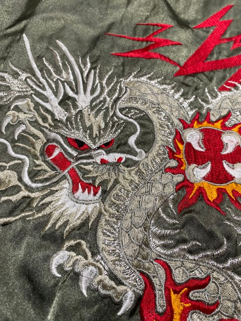 90s 日本製 限定 龍 スカジャン サテン unisex vintage