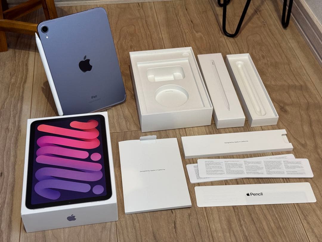 【極美品】iPad mini 6 セルラーパープル 本体 ApplePencil