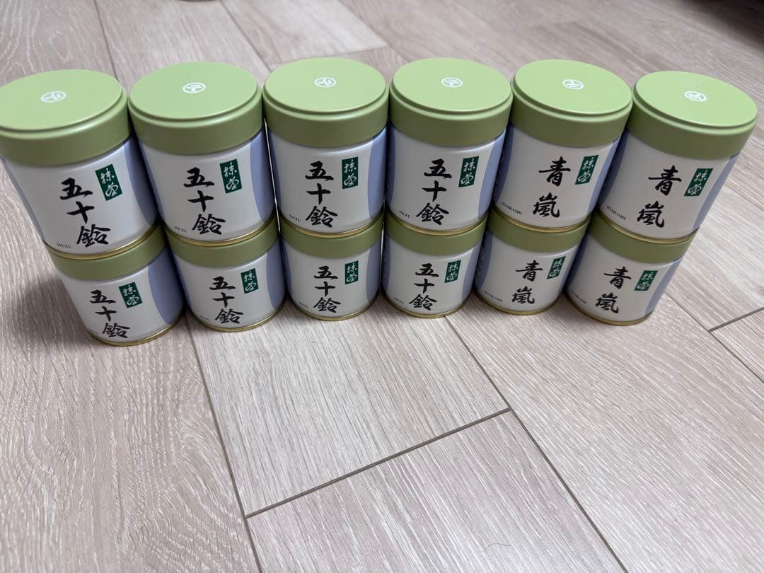 丸久小山園 抹茶 五十鈴 x8缶 +青嵐 x4缶セット